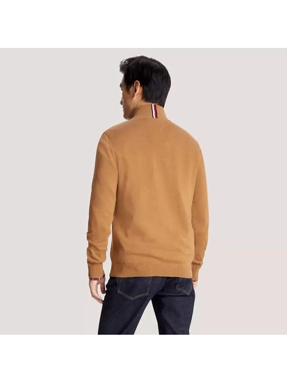 ** Tommy Hilfiger Camel Tan Cashmere Cotton Blend Turtleneck Sweater Size S